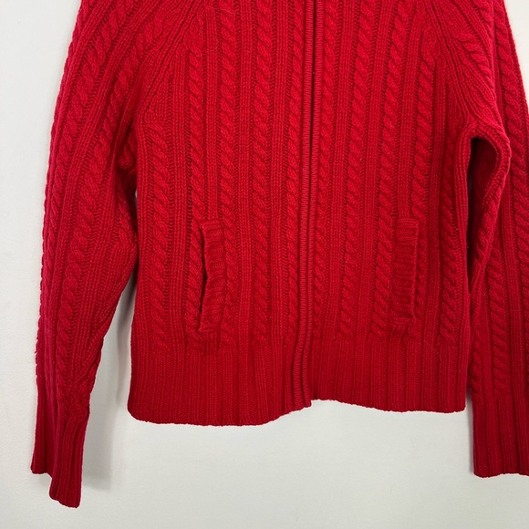 Vintage Gap Chunky Knit Wool Zip Up Sweater Sz S - Picture 2 of 7